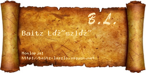 Baitz László névjegykártya